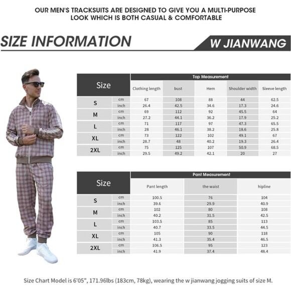 Men's Casual Tracksuits Long Sleeve Jogging Suits Sweatsuit Sets Track Jackets - Picture 5 of 6